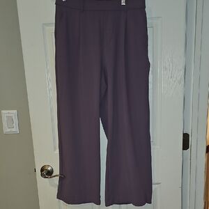 HALARA Women's Wide Leg Pants in Deep Purple